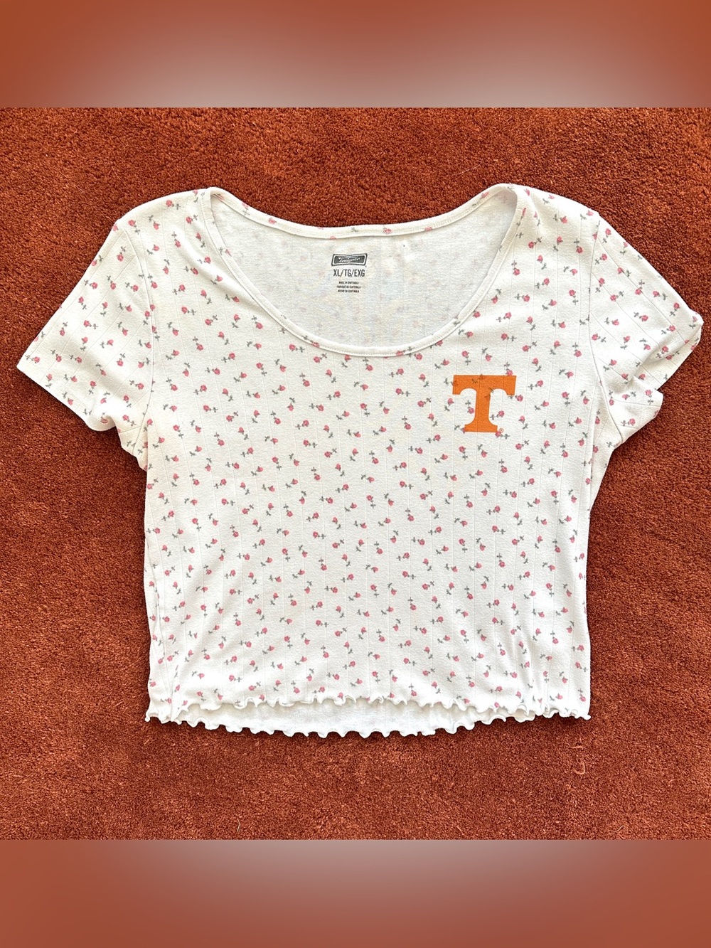 Tennessee Vols Floral Scallop Edged Tee